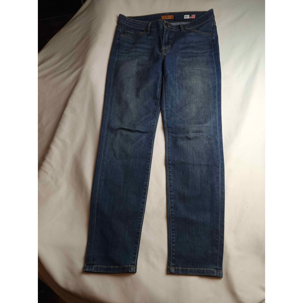 Vizcaino Premium Denim Womens 12 Straight Leg Jeans Dark Wash Made in USA